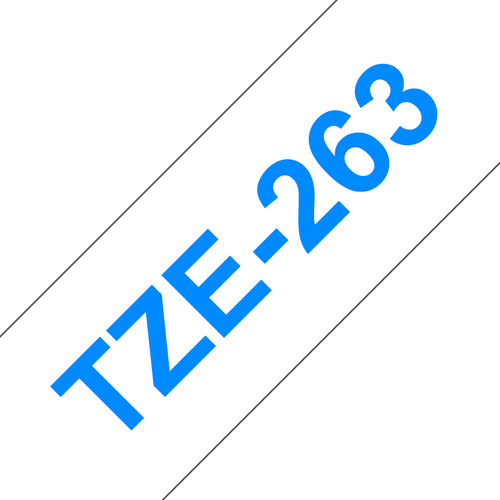 Brother TZe-263 Laminated Label Tape 36mm Blue on White