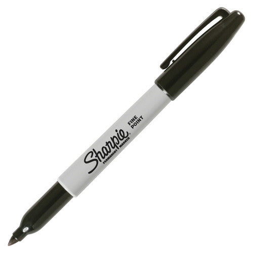 Sharpie Permanent Marker Fine Point Black Box of 12