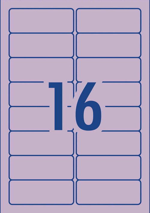 Avery Multi-Use Lavender Purple Labels L7261 63.5 x 24mm 16UP 160 Labels