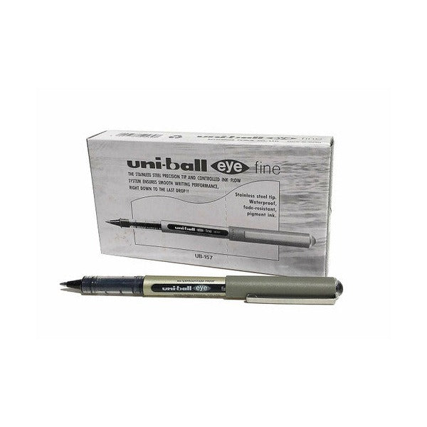 Uni-Ball Eye UB-157 Liquid Ink Rollerball Pen 0.7mm Black Box of 12