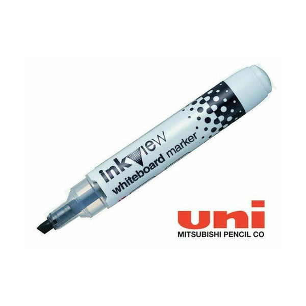 Uni Inkview Whiteboard Marker Bullet Tip 1.8mm Black Box of 12