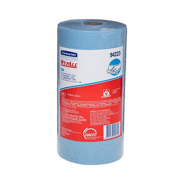 WypAll X60 Small Roll Wiper Blue 80 Wipers Box of 6