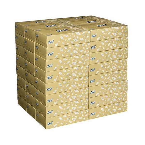 Scott Facial Tissues White 2 Ply 100 Sheets Case of 48