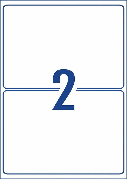 Avery White Heavy Duty Labels L7068 199.6 x 143.5mm 2UP 50 Labels