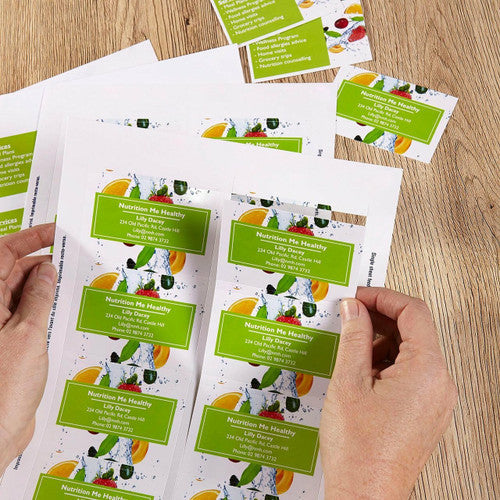 Avery White Quick and Clean Inkjet Business Card Gloss 220gsm 8UP