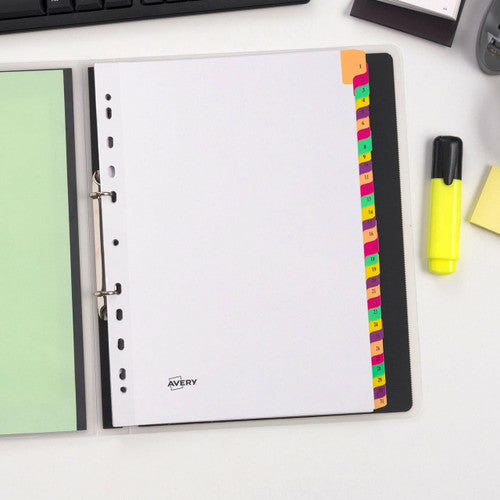 Avery Fluorescent Manilla Index Dividers 1-31 31 Tab