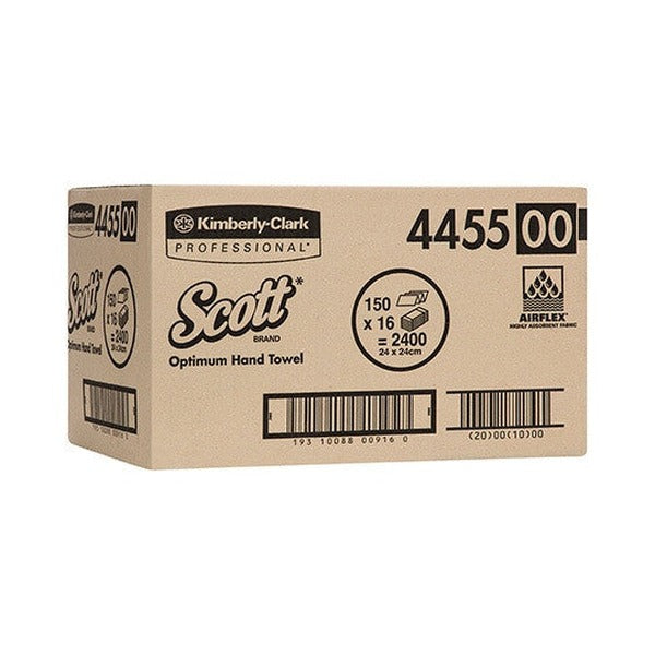 Scott Optimum Hand Towel White 150 Sheets Pack of 16