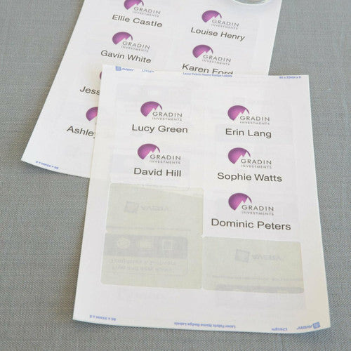 Avery Fabric Name Badge Labels L7418 55.5 x 86.5mm 120 Pack