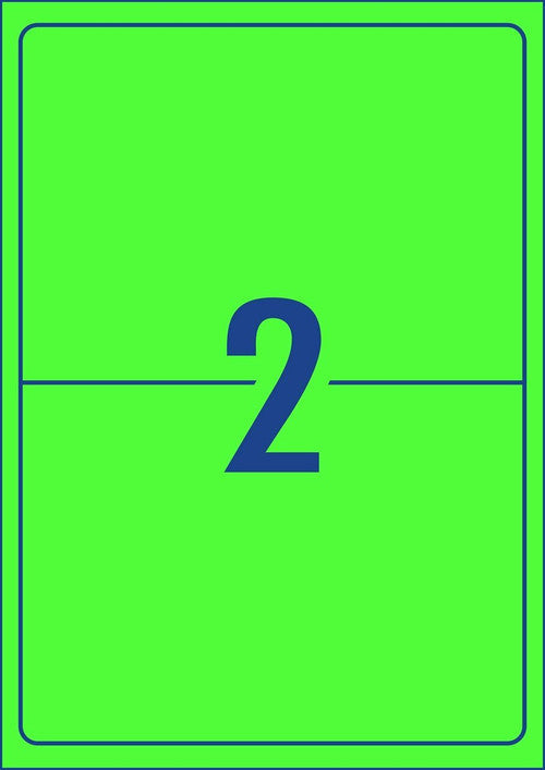 Avery Fluoro Green High Visibility Shipping Labels 199.6 x 143.5mm