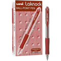 Uni Laknock SN-100 Retractable Ballpoint Pen 0.7mm Red Box of 12