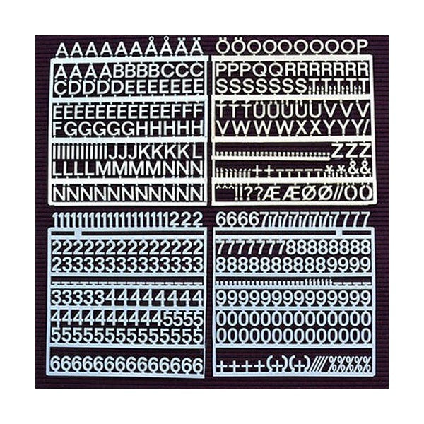 Visionchart EXLPW3 Executive Letters 19mm White Pack of 180