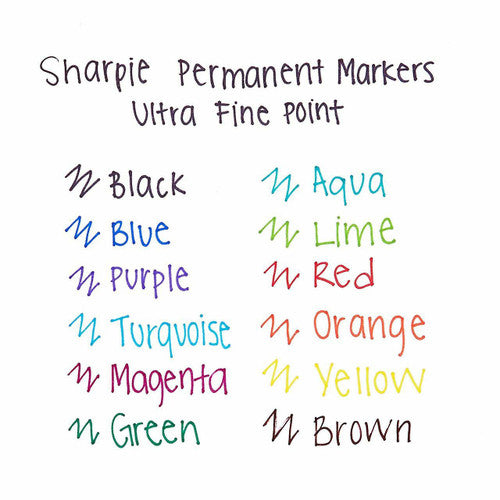 Sharpie Permanent Marker Ultra Fine Point Blue Box of 12