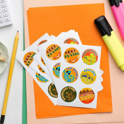 Avery Merit Stickers Aussie Art 30mm Diameter 96 Pack