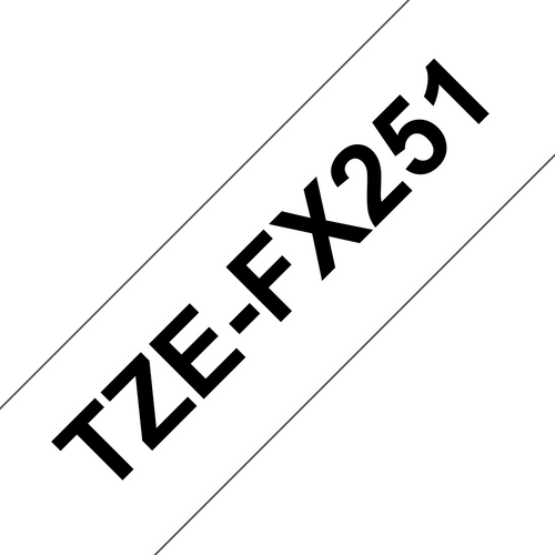 Brother TZe-FX251 Flexible ID Label Tape 24mm Black on White