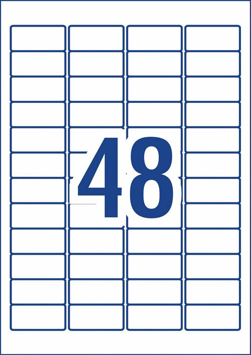 Avery Ultra Heavy Duty Labels L7911 45.7 x 21.2mm 48UP 480 Labels