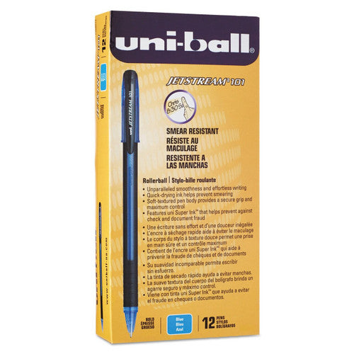 Uni-Ball SX-101 Jetstream 101 Rollerball Pen 0.7mm Blue Box of 12
