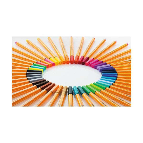 Stabilo Point 88 Fineliner Assorted Neon Colours Wallet of 30