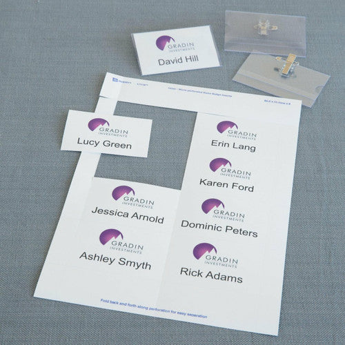 Avery Clip and Pin Name Badge Kit L7418 86.5 x 55.5mm