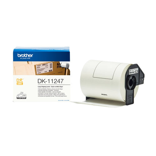 Brother DK-11247 103mm x 164mm Black on White Large Shipping Label Roll