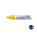 Uni Paint PX-30 Permanent Marker 8mm Chisel Tip Yellow Box of 6