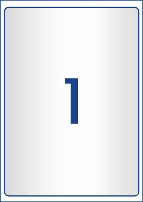 Avery Crystal Clear Shipping Labels L7567 199.6 x 289.1mm 1UP 25 Labels