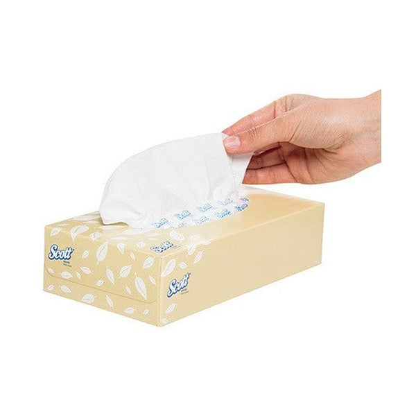 Scott Facial Tissues White 2 Ply 100 Sheets Case of 48