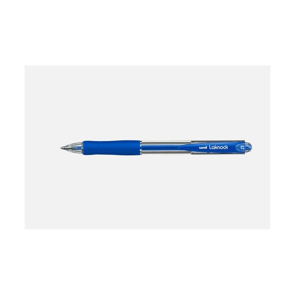 Uni Laknock SN-100 Retractable Ballpoint Pen 0.7mm Blue Box of 12