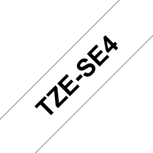 Brother TZe-SE4 Security Label Tape 18mm Black on White