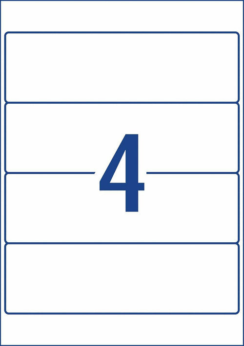 Avery Filing Labels Lever Arch Spine 200 x 60mm 4UP 100 Labels