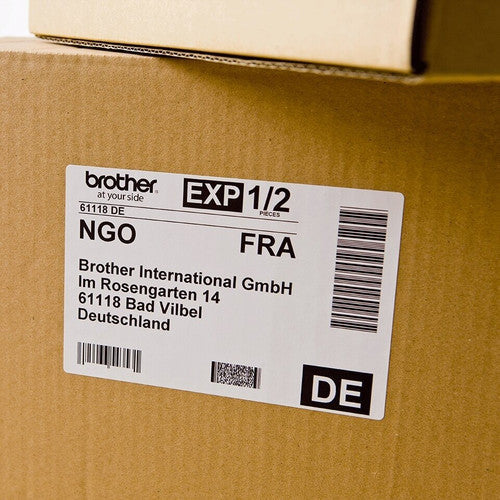 Brother DK-11202 62mm x 100mm Black on White Shipping Label Roll
