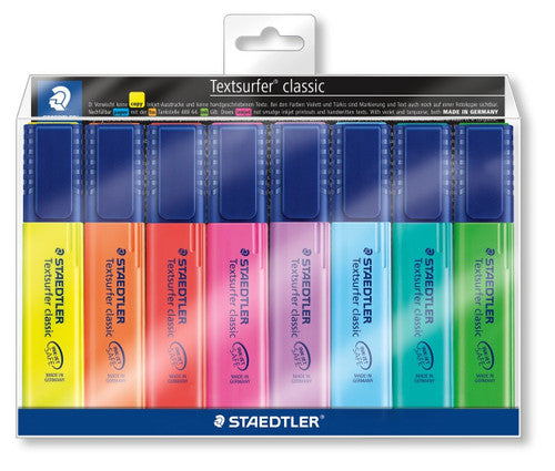 Staedtler Textsurfer Classic Highlighter Assorted Wallet 8 364 WP8