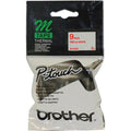 Brother M-K222 Non Laminated Label Tape 9mm Red on White