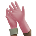 Oates Rubber Gloves Silverlined Pink Small Size 7