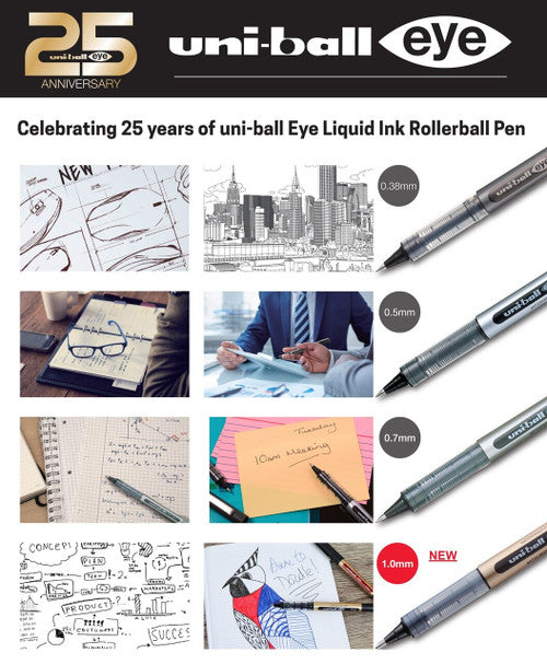 Uni-Ball Eye UB-157 Liquid Ink Rollerball Pen 0.7mm Black Box of 12
