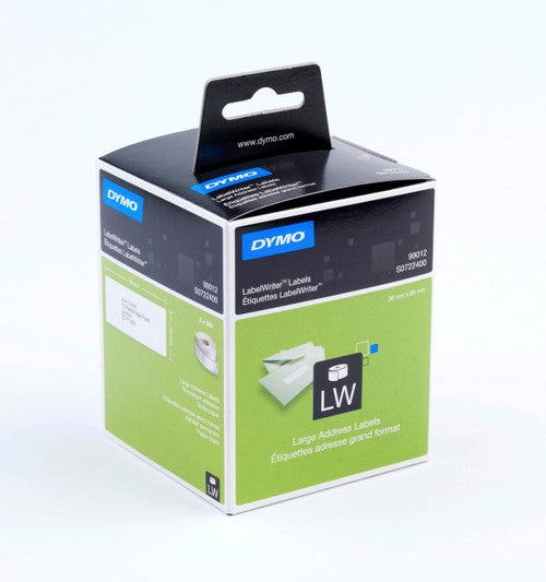 Dymo LabelWriter Address Labels 89 x 36mm Twin Pack 2 Rolls 520 Labels