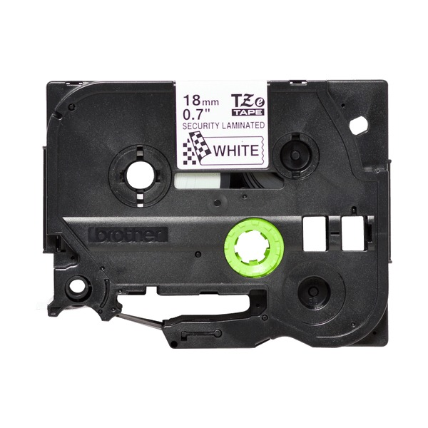 Brother TZe-SE4 Security Label Tape 18mm Black on White