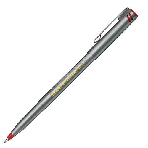 Luxor Microprint Fineliner Red Box of 10