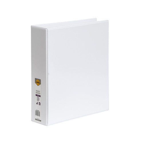 Marbig Clearview Insert Binder 50mm 2D A4 White Pack of 12