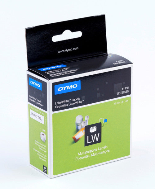 Dymo LabelWriter Multi Purpose Labels 19 x 51mm Single Roll 500 Labels