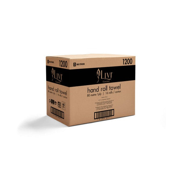 Livi 1204 Essentials Roll Towel 1 Ply 80m Carton 16