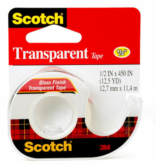 Scotch 144 Transparent Tape with Dispenser 12.7mm x 11.4m