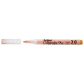 Artline Calligraphy Pen 2.0 in pastel orange with the cap removed beside it