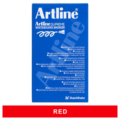 Artline Supreme Whiteboard Marker Red Box 12