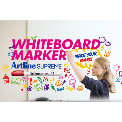 Artline Supreme Whiteboard Marker Assorted Pack of 8