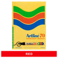 Artline 70 Permanent Marker 1.5mm Bullet Nib Red Box 12