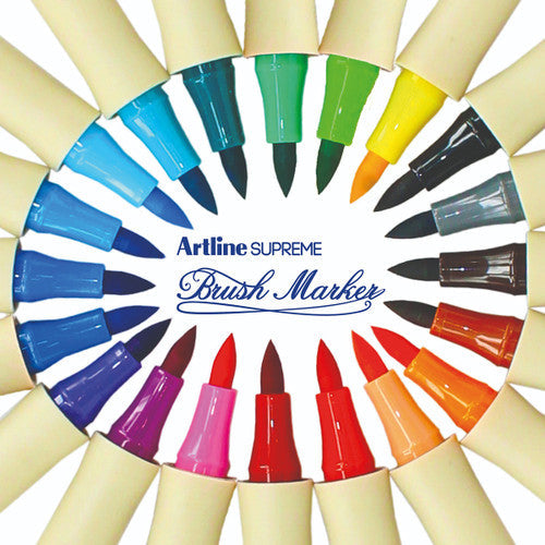 Artline Supreme Brush Marker Red Box of 12