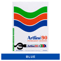 Artline 90 Permanent Marker 5mm Chisel Nib Blue Box of 12