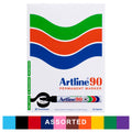 Artline 90 Permanent Marker 5mm Chisel Nib Assorted Box of 12