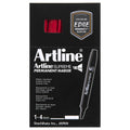 Artline Supreme Chisel Permanent Marker 1-4mm Red Box of 12