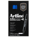 Artline Supreme Chisel Permanent Marker 1-4mm Blue Box of 12